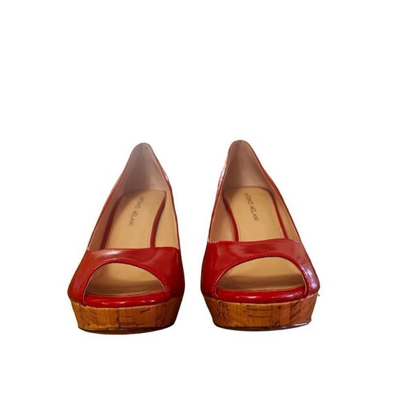 Antonio Melani Red Open Toe Pumps Size 9 - Picture 4 of 11